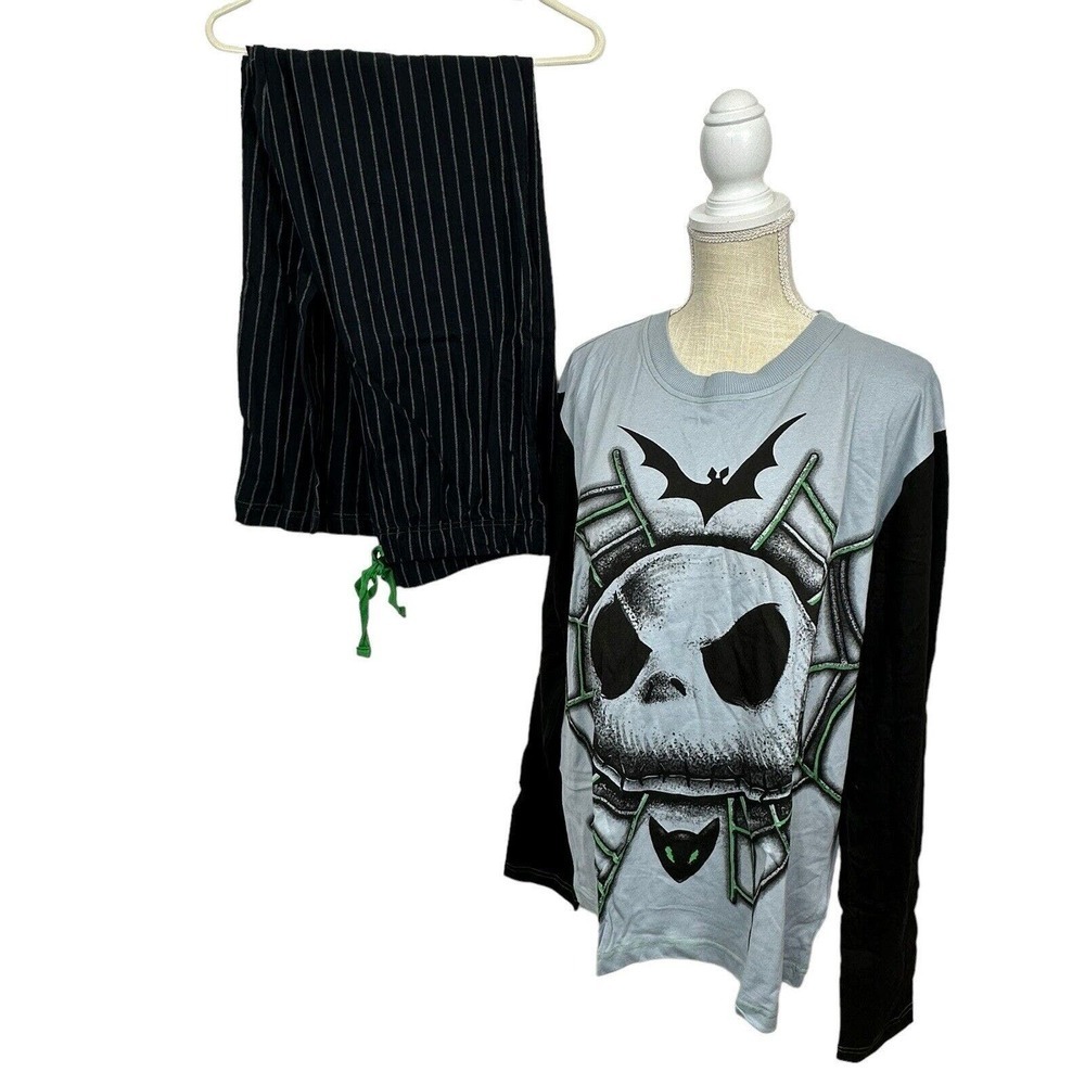 The Nightmare Before Christmas Pajama Set Jack Skellington 2 Piece Mens Size L